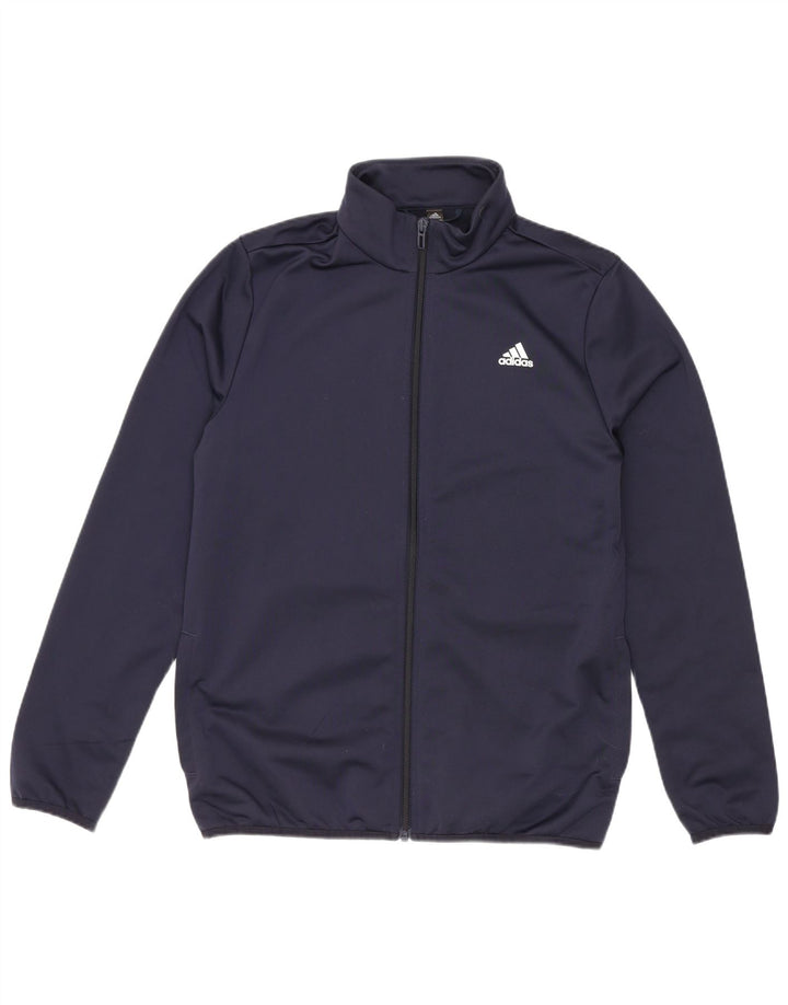 Adidas Boys Graphic αθλητική φόρμα τοπ μπουφάν 13-14 ετών Navy Blue Polyester