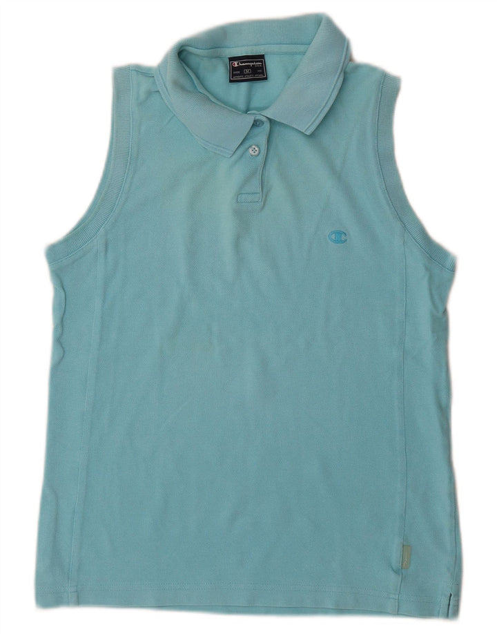 Champion γυναικείο αμάνικο μπλουζάκι πόλο UK 12 Medium Blue