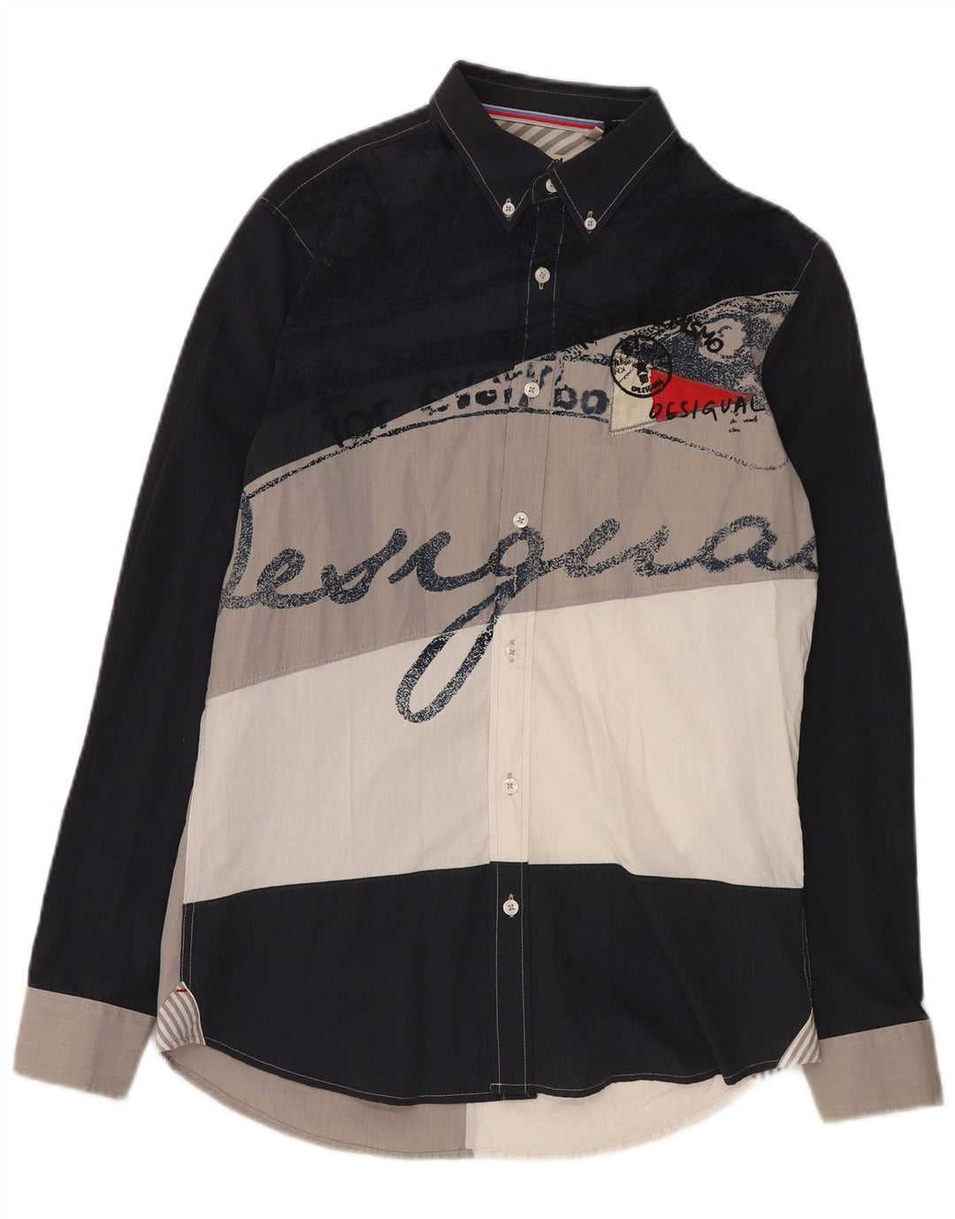 Ανδρικό γραφικό πουκάμισο Desigual, μεγάλο πολύχρωμο βαμβακερό χρώμα