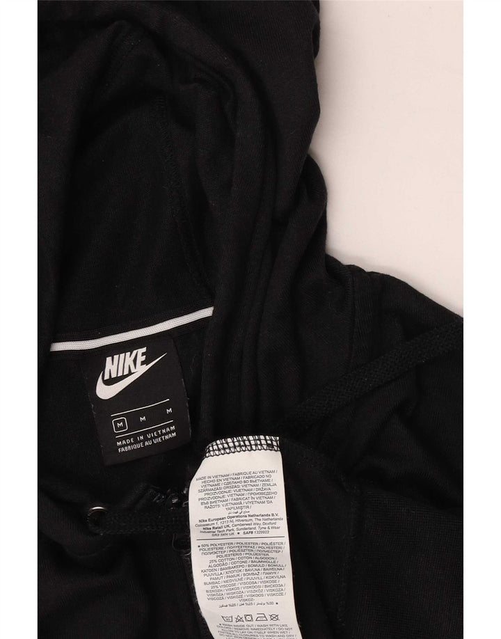 Γυναικείο πουλόβερ Nike Crop με φερμουάρ με κουκούλα UK 14 Μεσαίο μαύρο πολυεστέρα