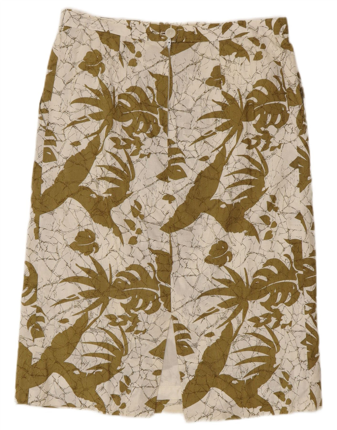 Vintage γυναικεία ίσια φούστα W30 Μεσαίο πράσινο Floral