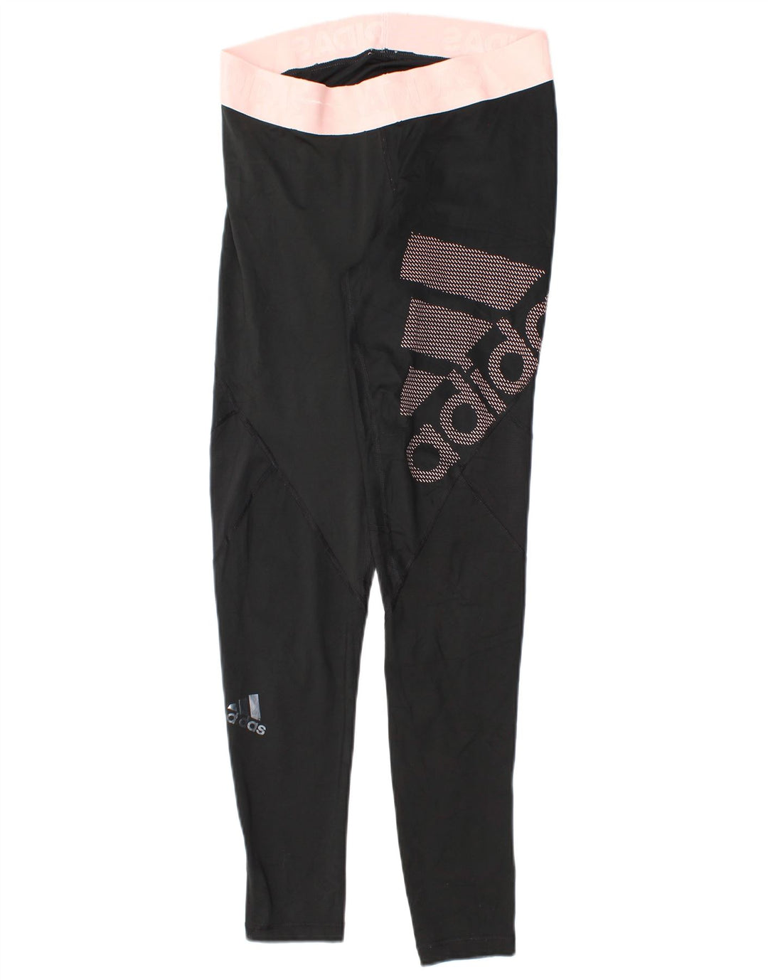 Γυναικεία γραφικά κολάν Adidas UK 12/14 Medium Black Colorblock Polyester