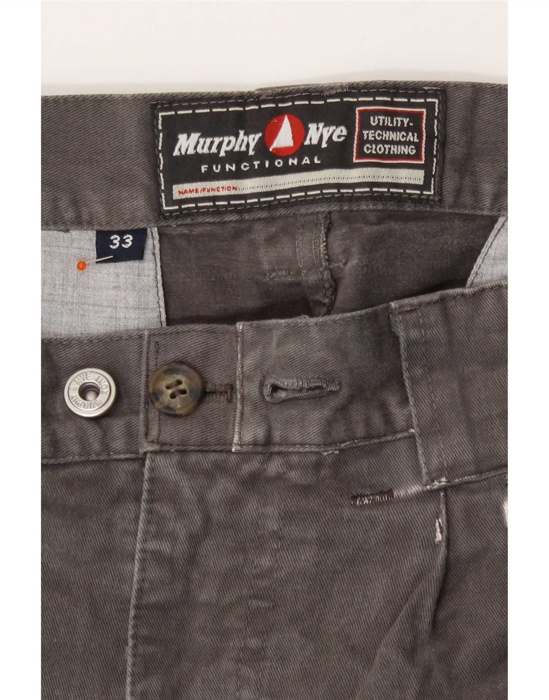 Murphy & Nye Ανδρικό ίσιο παντελόνι Cargo W33 L28 Γκρι βαμβακερό