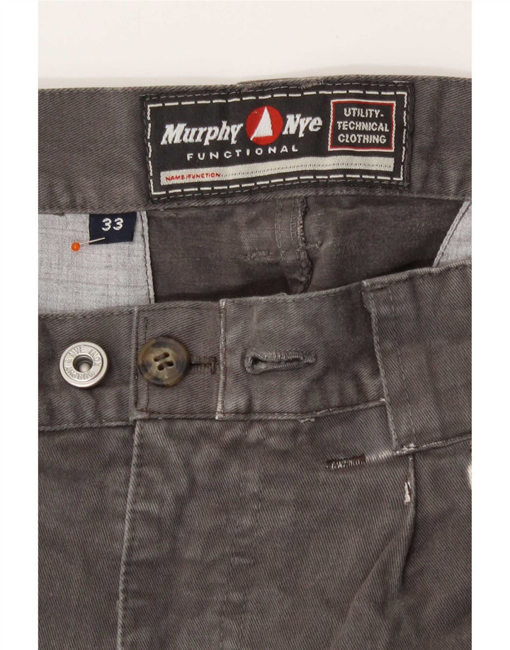 Murphy & Nye Ανδρικό ίσιο παντελόνι Cargo W33 L28 Γκρι βαμβακερό