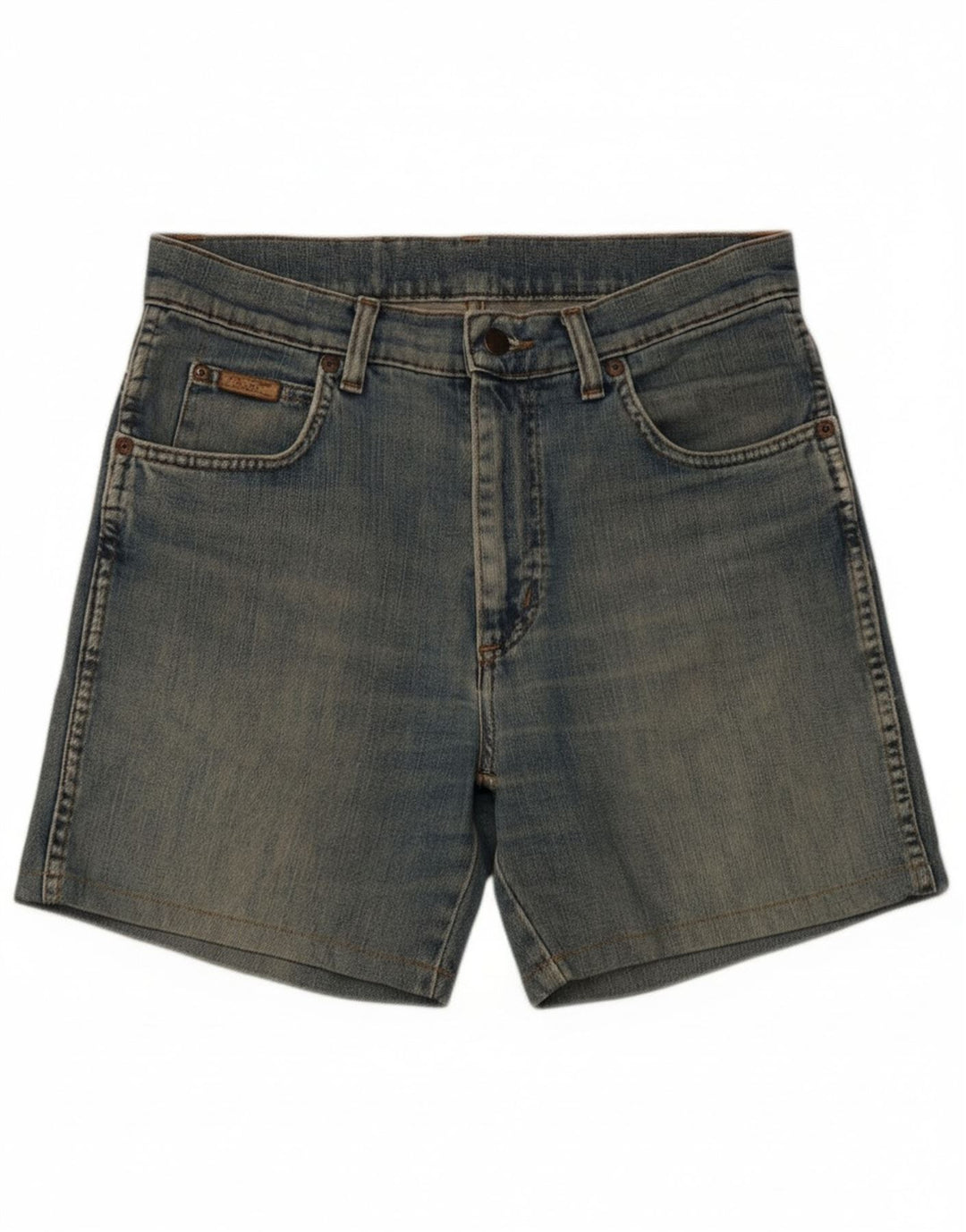 Γυναικείο τζιν σορτς Wrangler W31 μεσαίο μπλε βαμβακερό