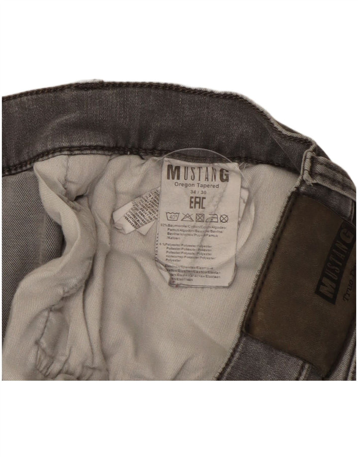 Mustang Ανδρικό Slim Jeans W34 L28 Γκρι βαμβακερό