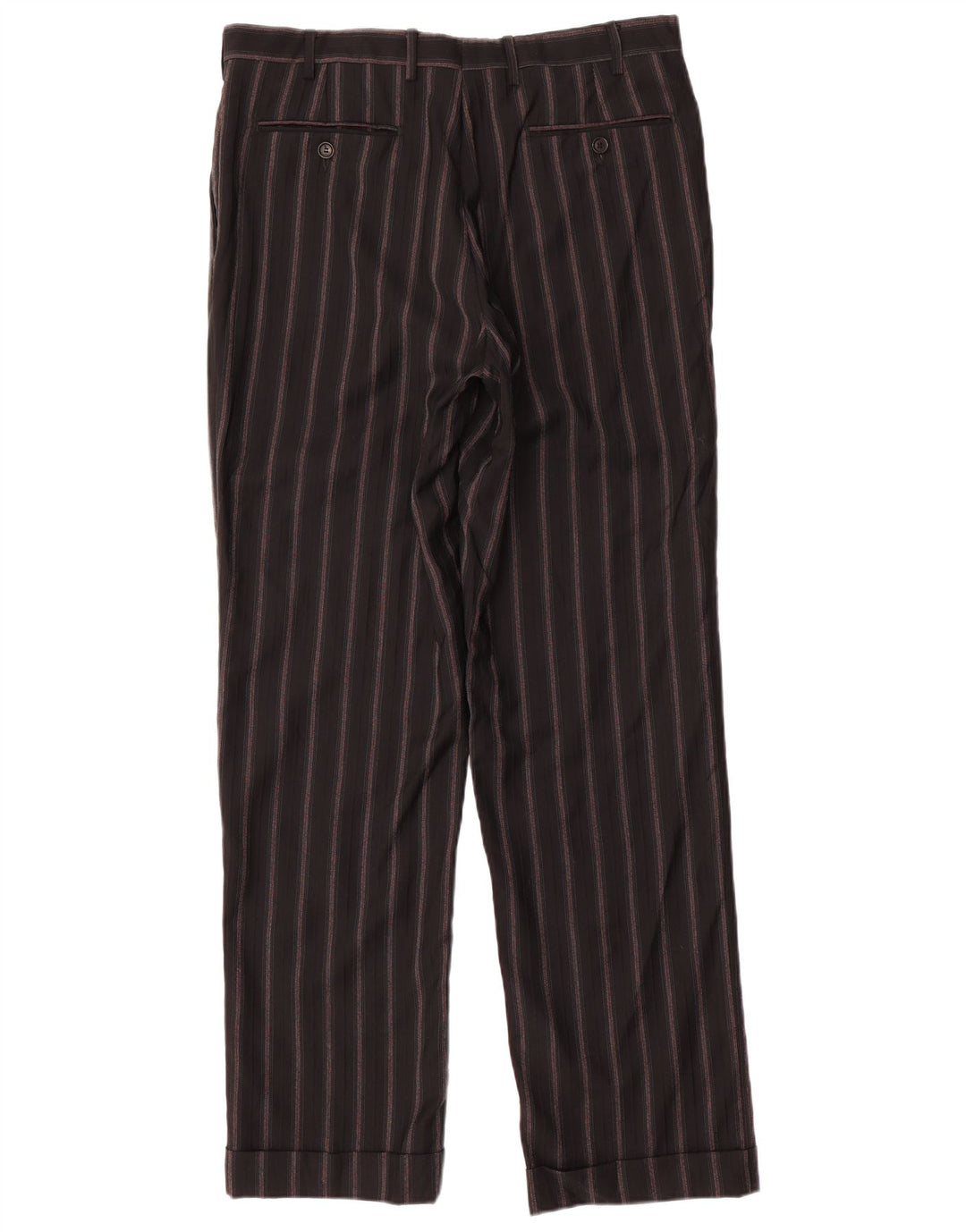 PAL ZILERI Ανδρική φόρμα 3 κουμπιών 2 τεμαχίων IT 50 Large W34 L33 Μαύρο ριγέ