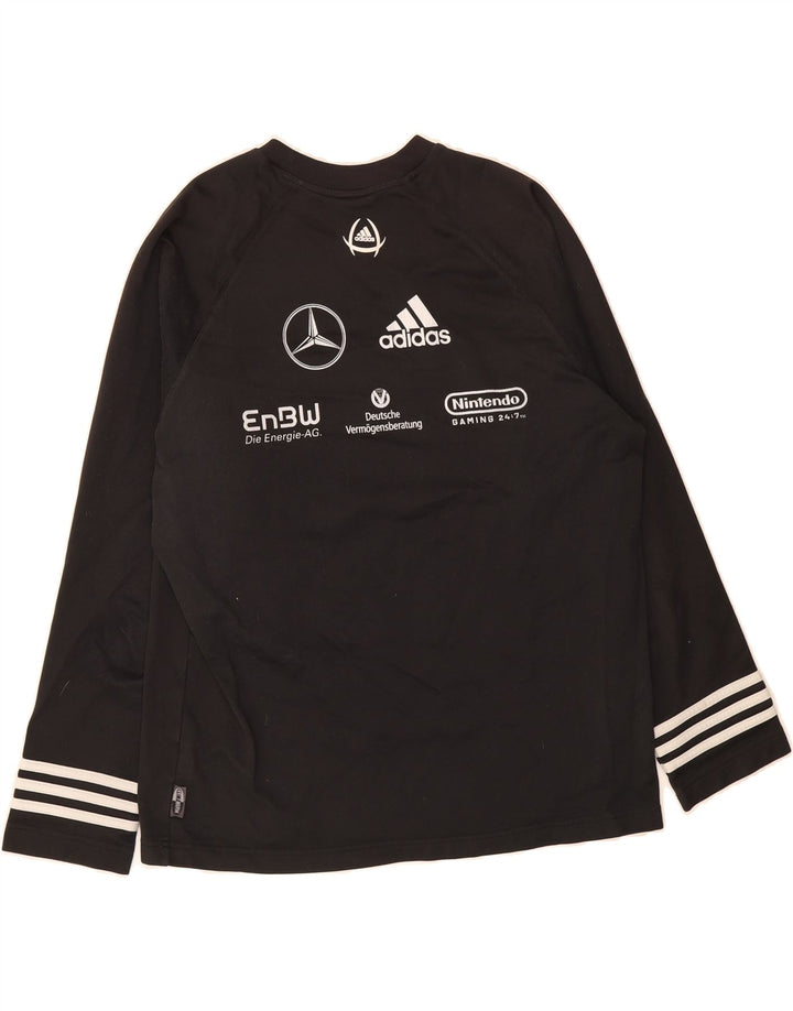ADIDAS Mens Climalite Graphic Top Long Sleeve UK 40/42 Medium Black Vintage Adidas and Second-Hand Adidas from Messina Hembry 