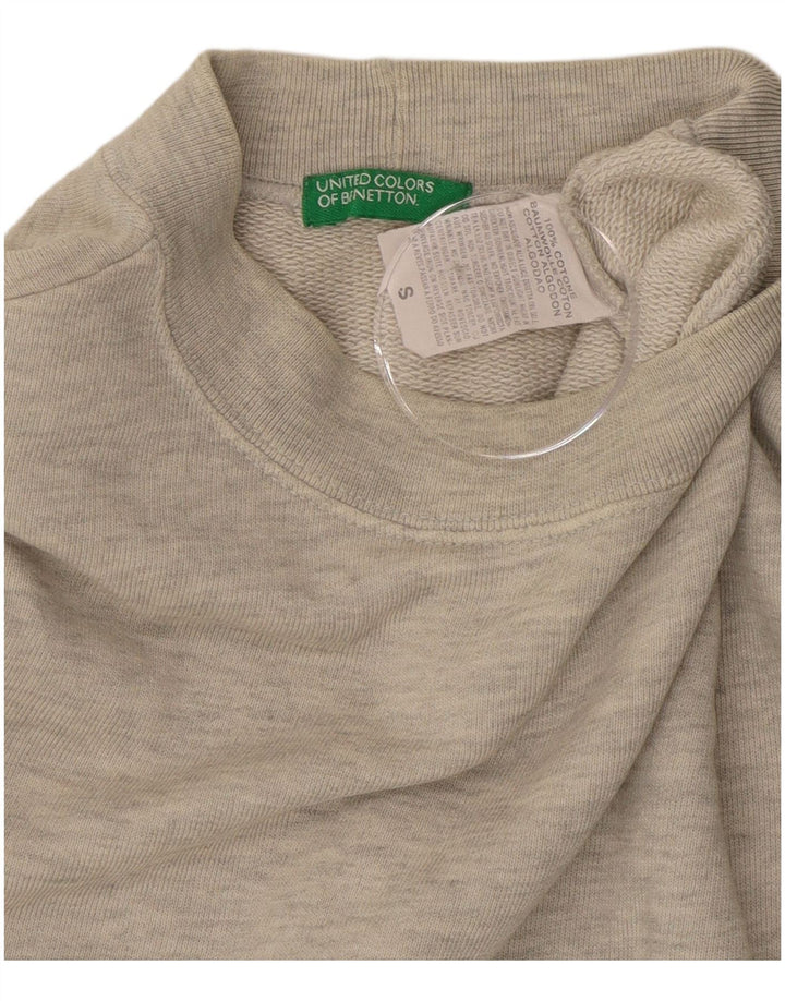 BENETTON Ανδρικό γραφικό φούτερ πουκάμισο από βαμβακερό μικρό γκρι χρώμα