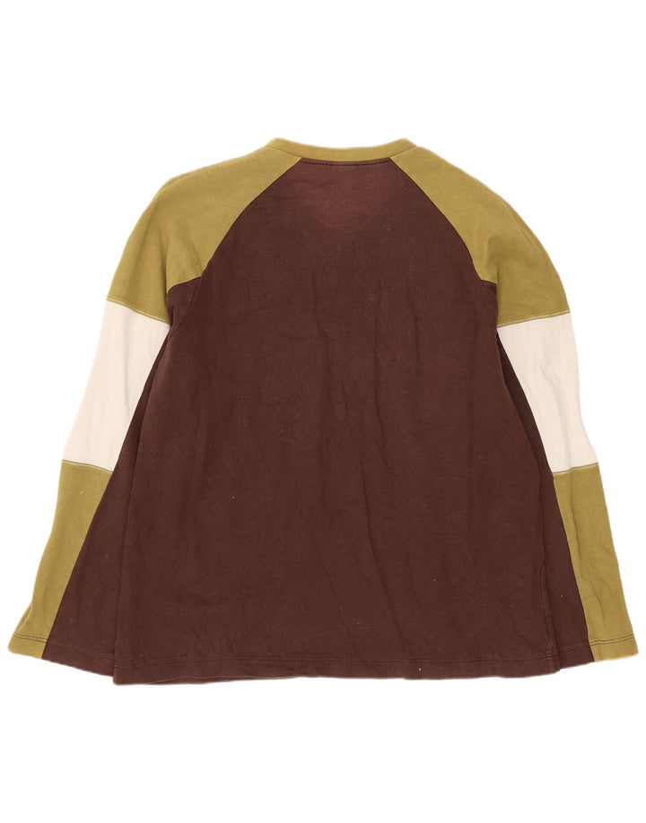 Ανδρικό γραφικό φούτερ FILA Jumper Small Brown Colourblock Βαμβακερό