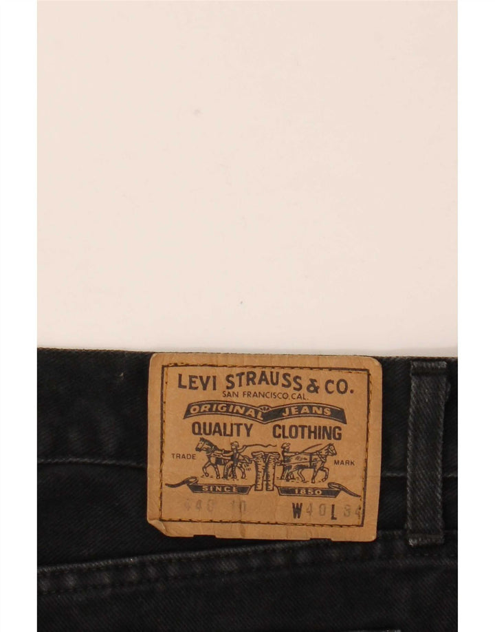 Levi's Mens 440 Straight Jeans W40 L34 Μαύρο