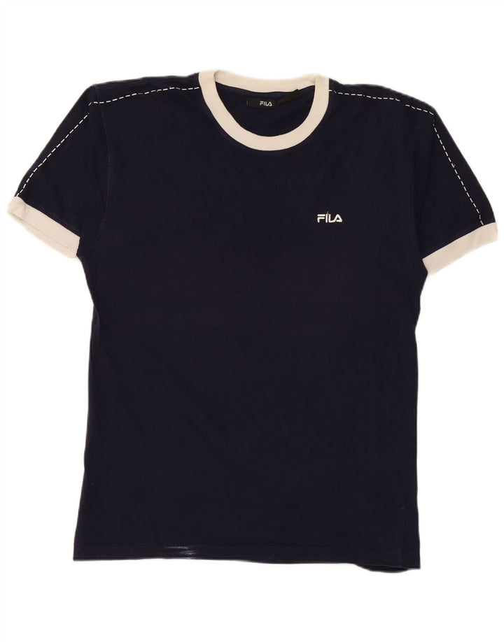 Ανδρικό γραφικό T-Shirt FILA Top Medium Navy Blue από βαμβάκι