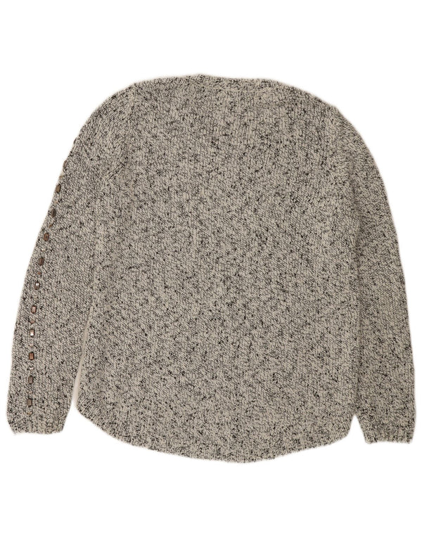 Marks & Spencer Γυναικείο πουλόβερ με λαιμόκαυστο UK 16 Large Grey Flecked