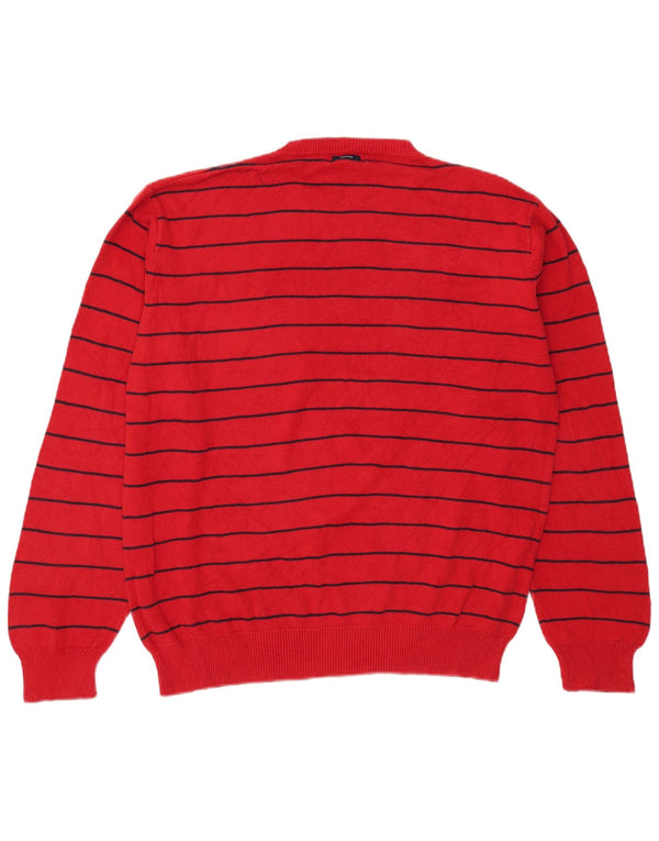 Ανδρικό πουλόβερ Nautica Crew Neck Jumper XL Κόκκινο βαμβακερό ριγέ