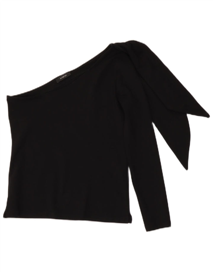 Marks & Spencer Womens One Shoulder Top 10 Small Black Viscose