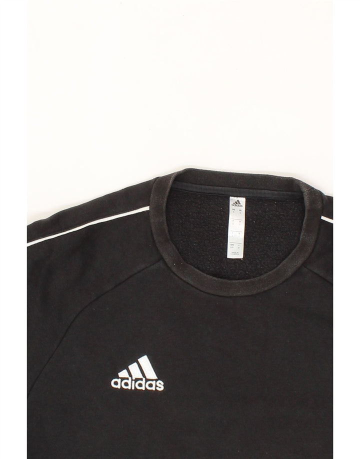 ADIDAS Mens Sweatshirt Jumper Small Black Vintage Adidas and Second-Hand Adidas from Messina Hembry 