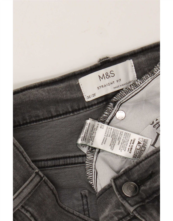 Ανδρικό τζιν ίσιο Marks & Spencer W36 L29 Γκρι βαμβακερό