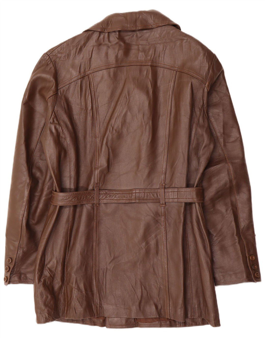 Vintage Ανδρικό Διπλό Δερμάτινο Μπουφάν IT 52 XL Καφέ Δερμάτινο