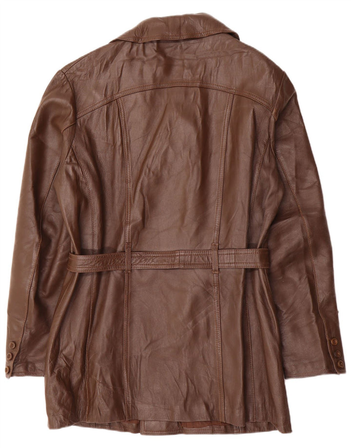 Vintage Ανδρικό Διπλό Δερμάτινο Μπουφάν IT 52 XL Καφέ Δερμάτινο