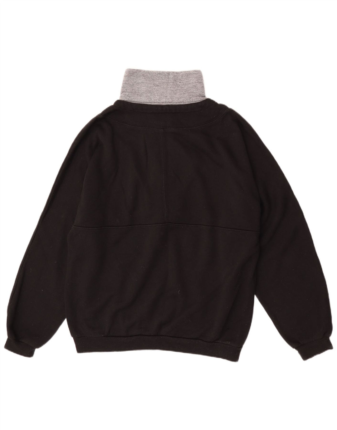 Ανδρικό φούτερ με γραφικό λαιμό με κουμπιά Lotto, Jumper, μεγάλο μαύρο χρώμα