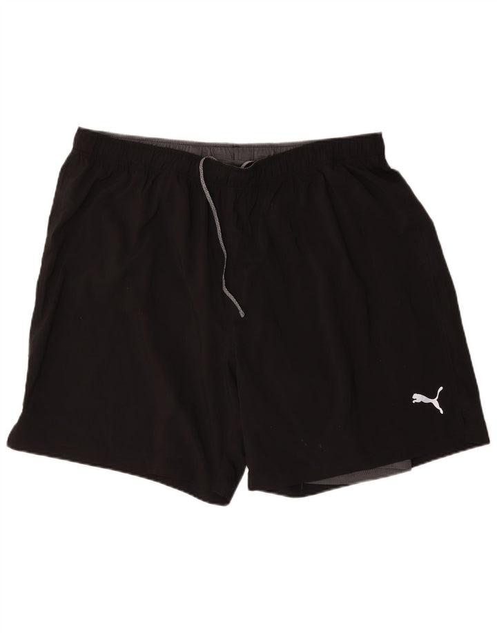 Ανδρικό γραφικό αθλητικό σορτς Puma 2XL μαύρο πολυεστέρα