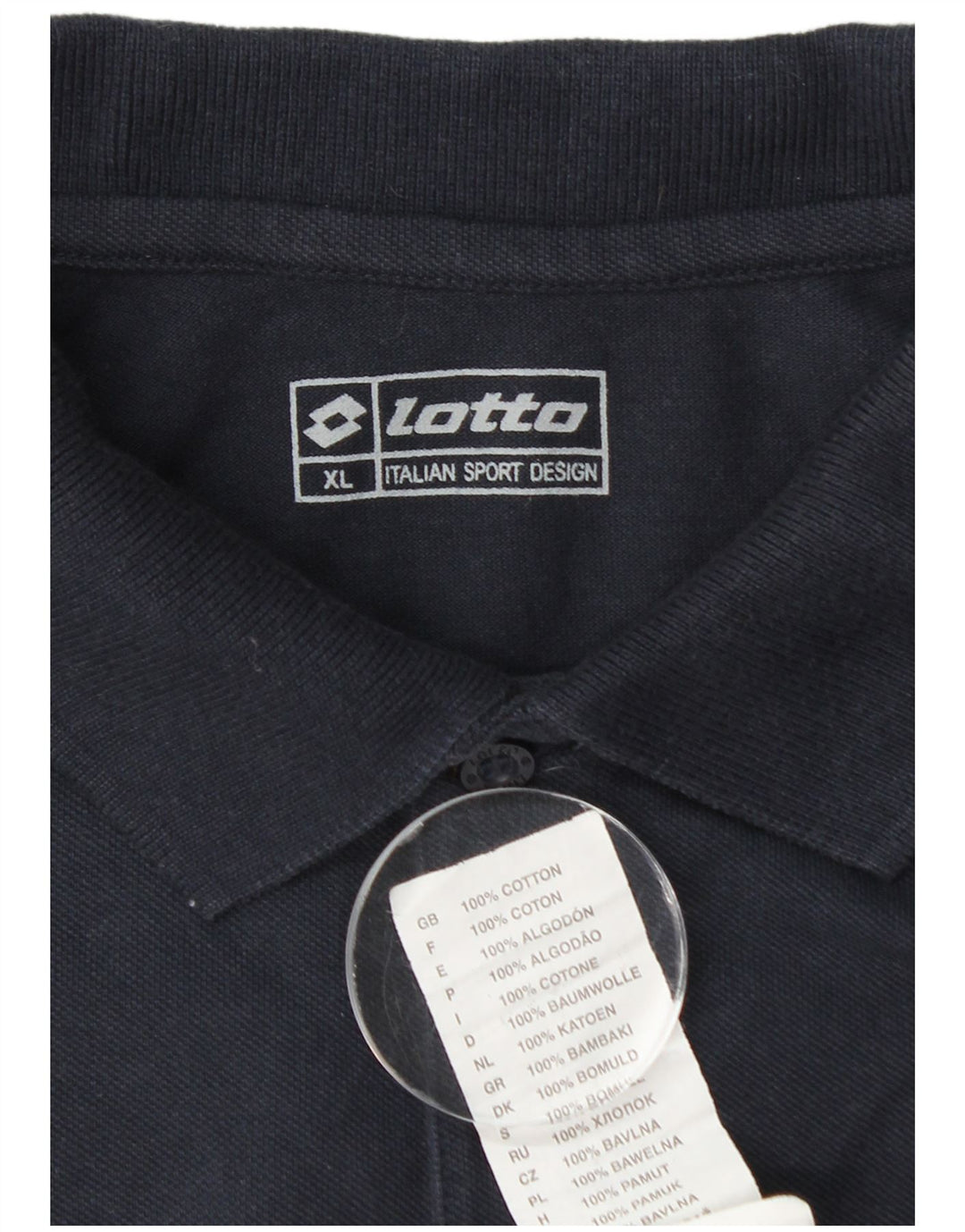 Ανδρικό πουκάμισο πόλο LOTTO XL Navy Blue Cotton