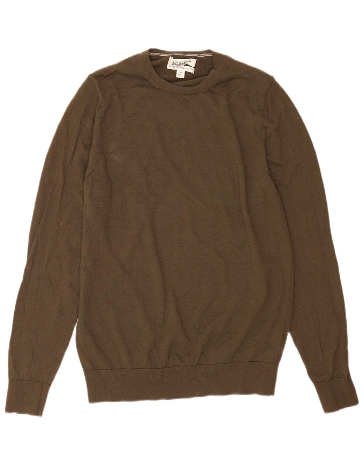 Marks & Spencer Γυναικείο πουλόβερ με λαιμόκοψη UK 14 Medium Khaki