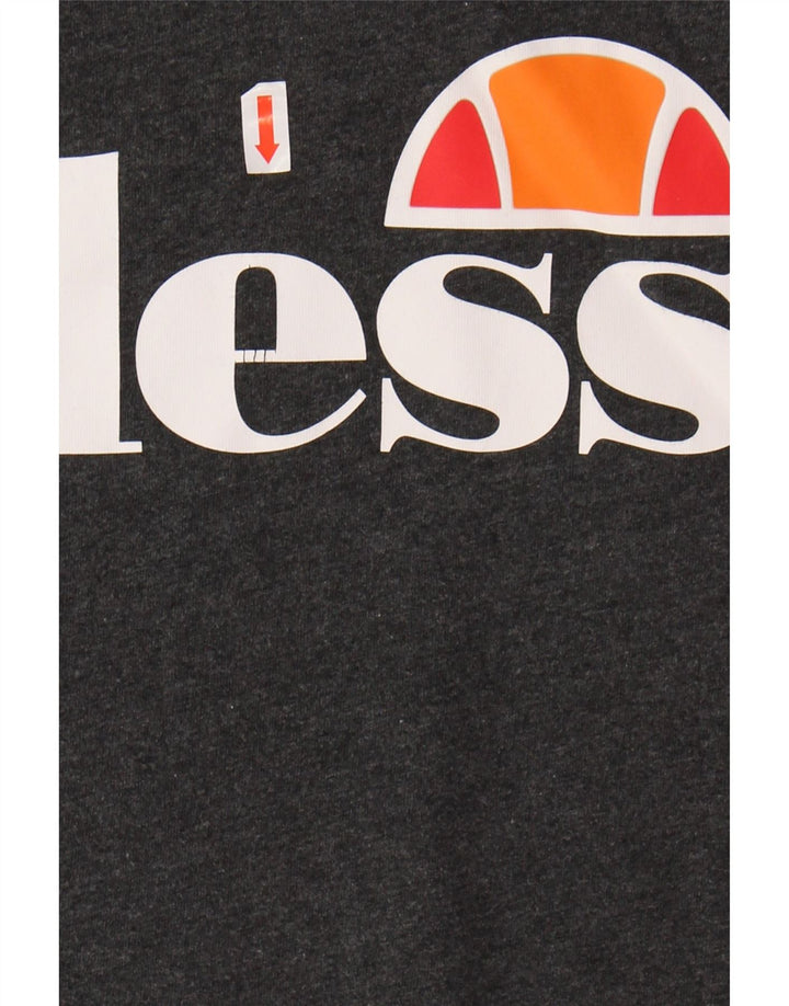 ELLESSE Mens Graphic T-Shirt Top Medium Grey Cotton