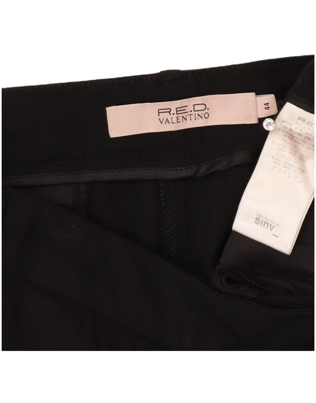 Κόκκινο από Valentino Γυναικείο Bootcut Casual Παντελόνι IT 44 Medium W30 L33 Μαύρο