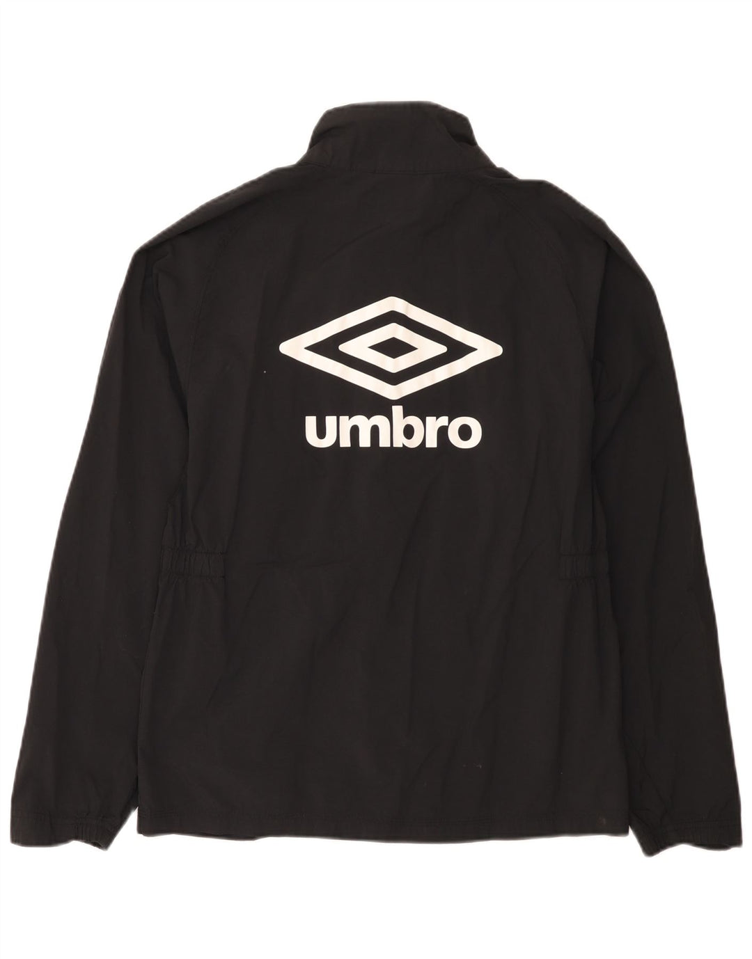 Γυναικείο γραφικό μπουφάν βροχής Umbro UK 14 Medium μαύρο νάιλον