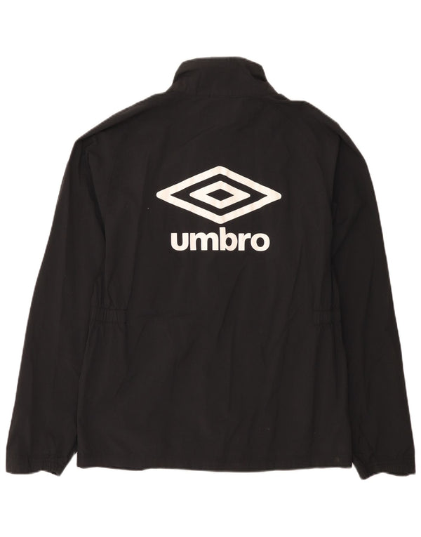 Γυναικείο γραφικό μπουφάν βροχής Umbro UK 14 Medium μαύρο νάιλον