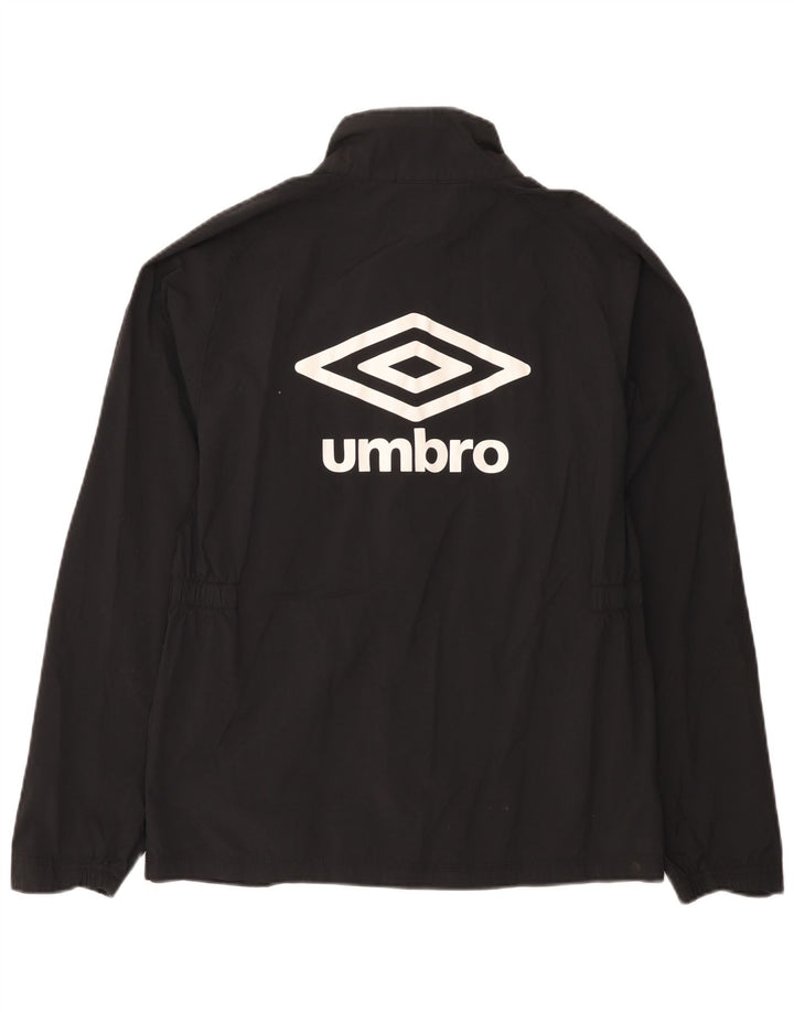 Γυναικείο γραφικό μπουφάν βροχής Umbro UK 14 Medium μαύρο νάιλον