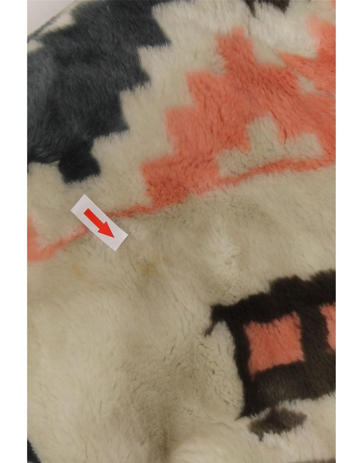 Vintage Γυναικείο Oversized Πανωφόρι IT 42 Medium Off White Geometric Aztec