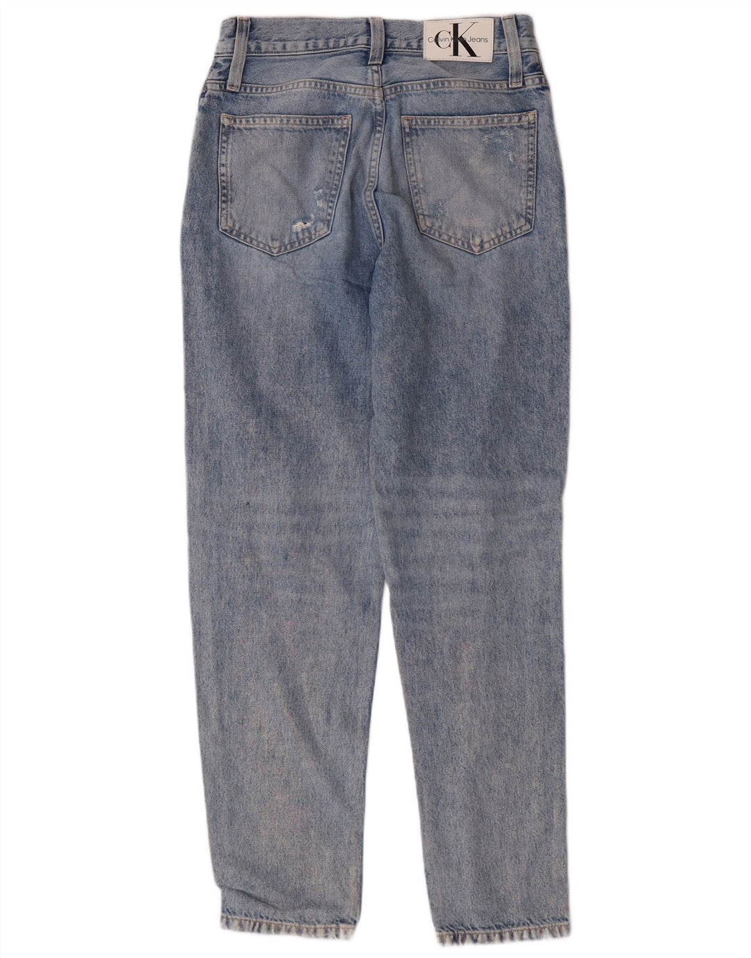 Calvin Klein Γυναικεία ταλαιπωρημένα τζιν ψηλόμεση W26 L28 Blue Grunge