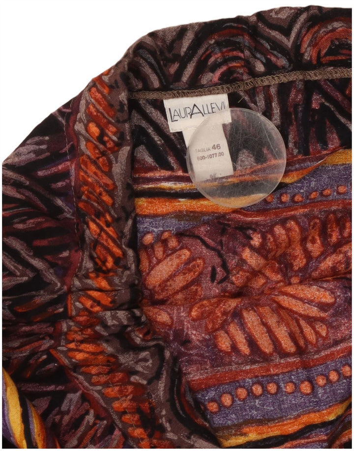 VINTAGE Γυναικεία αφηρημένη φούστα με σχέδιο IT 46 Μεγάλη W36 Πολύχρωμη