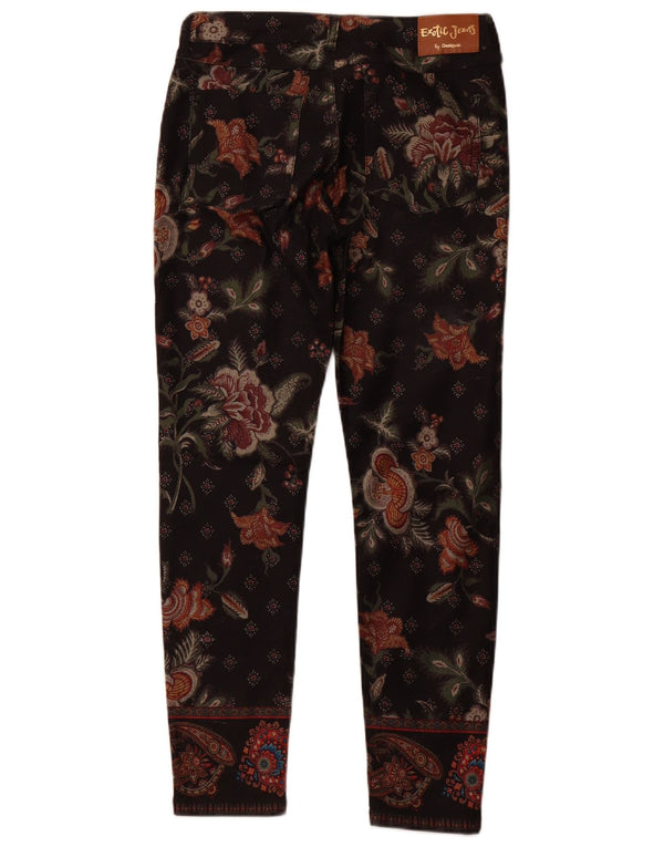 DESIGUAL Γυναικείο Skinny Casual Παντελόνι EU 38 Medium W28 L26 Black Floral