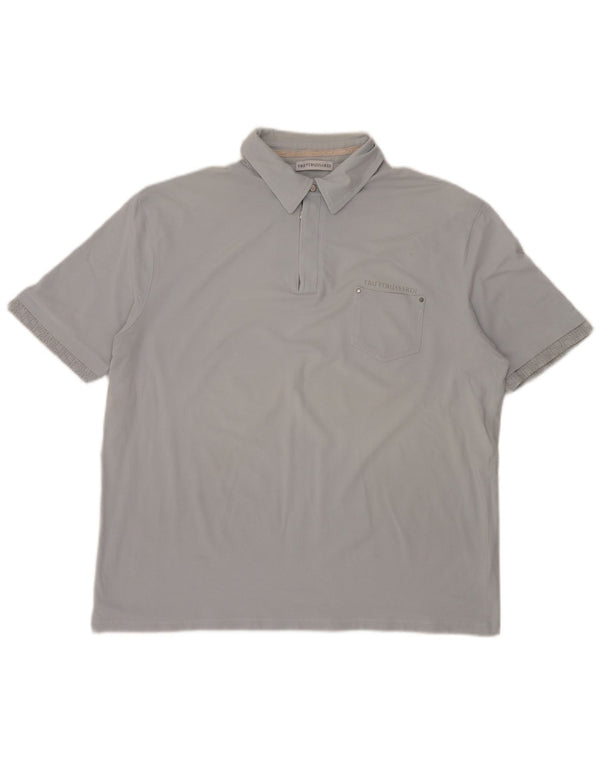 Trussardi Ανδρικό Πόλο Μπλουζάκι 3XL Γκρι