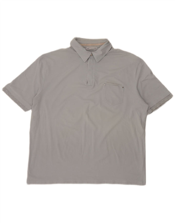 Trussardi Ανδρικό Πόλο Μπλουζάκι 3XL Γκρι