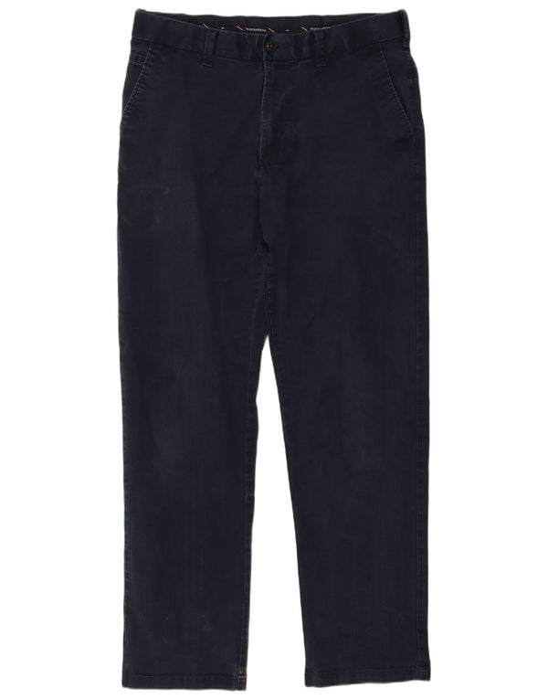Marks & Spencer Mens Blue Harbour Straight Chino Παντελόνι W34 L31 Navy