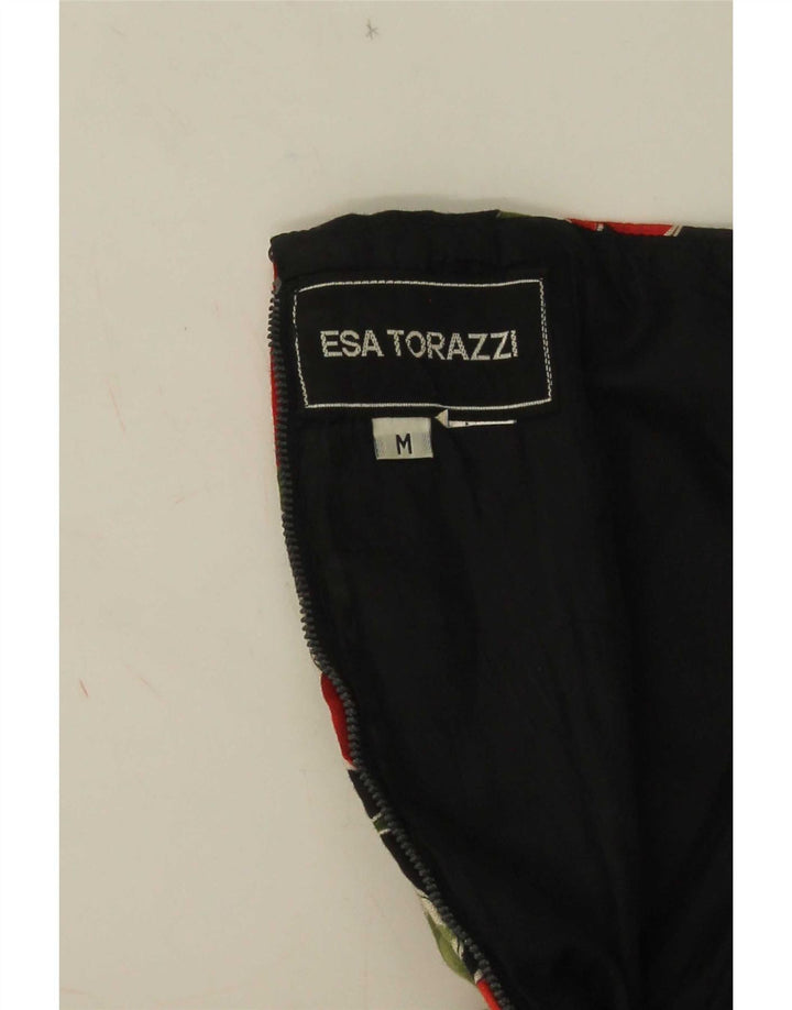 Vintage Γυναικείο Στράπλες Φόρεμα UK 12 Medium πολύχρωμο Floral