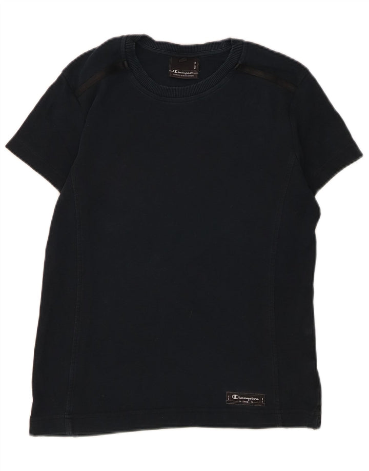 CHAMPION Γυναικείο T-Shirt Easy Fit Top UK 14 Large Navy Blue