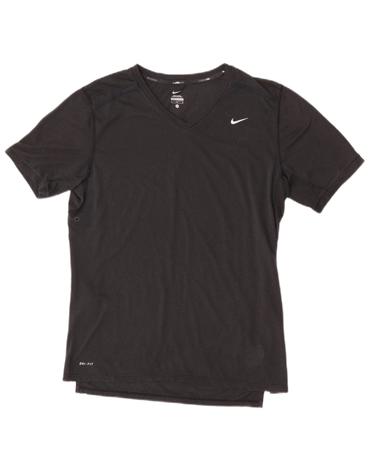 Ανδρικό T-Shirt Nike Dri Fit Top από μεσαίο μαύρο πολυεστέρα