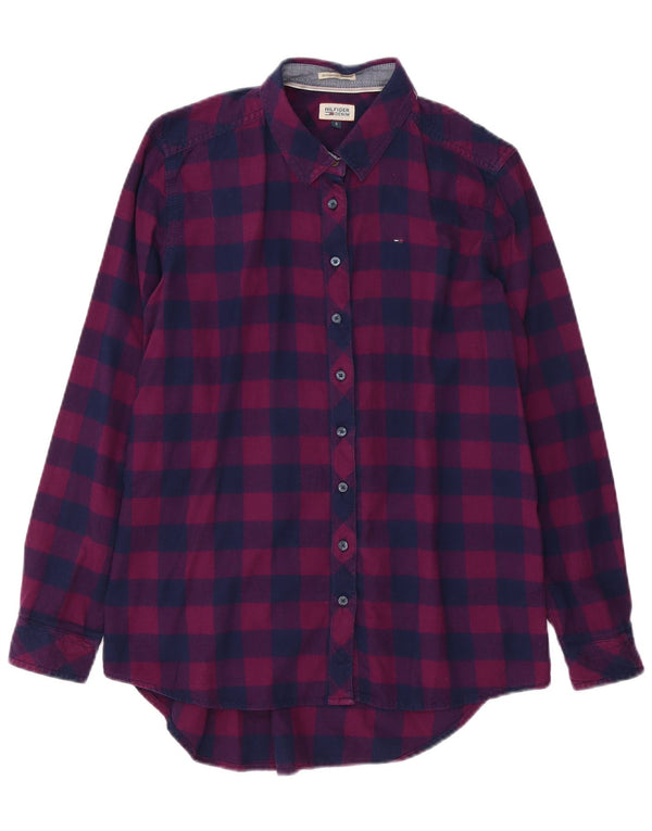 Tommy Hilfiger Γυναικείο πουκάμισο UK 10 Small Purple Check