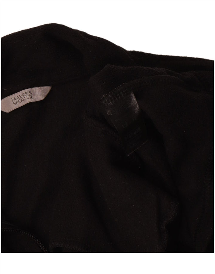 Marks & Spencer Γυναικείο Fleece Jacket UK 12 Medium Black Polyester