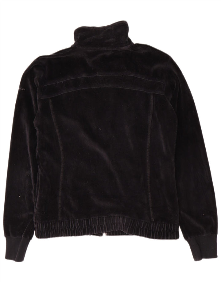 Champion Γυναικεία βελούδινη αθλητική φόρμα Top Jacket UK 14 Large Black