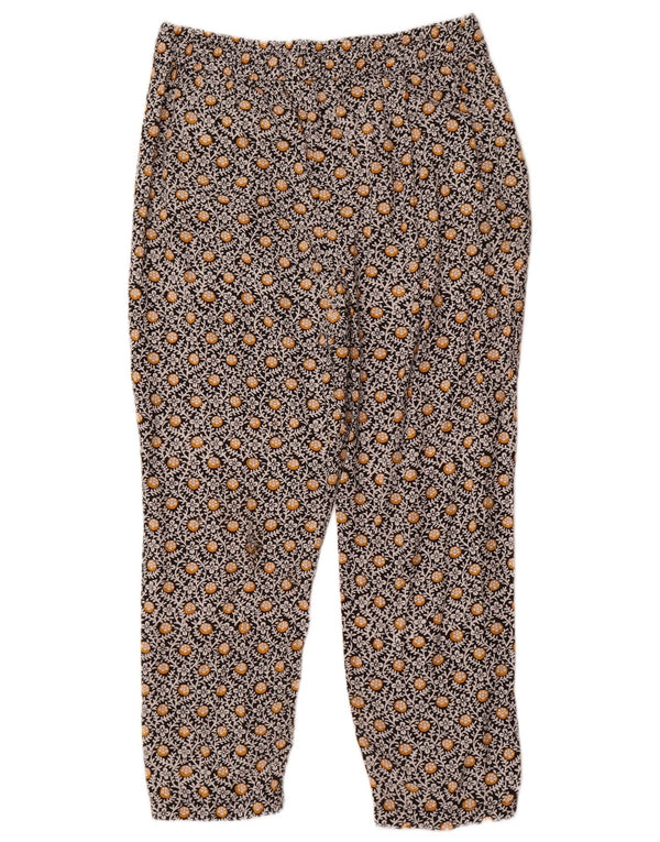 Marks & Spencer Γυναικείο Cropped Παντελόνι UK 12 Medium W30 L24 Black Floral