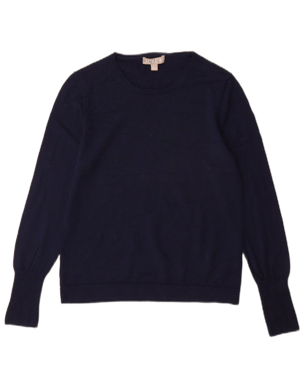 J. Crew Womens Boat Neck Jumper πουλόβερ UK 10 Small Navy Blue