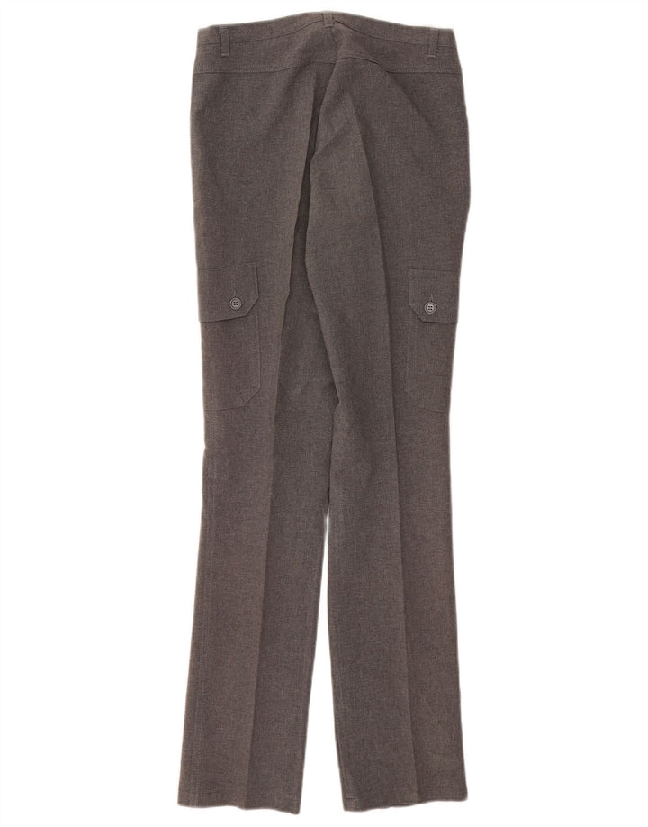 BENETTON Womens Straight Cargo Trousers IT 42 Medium W28 L30 Grey
