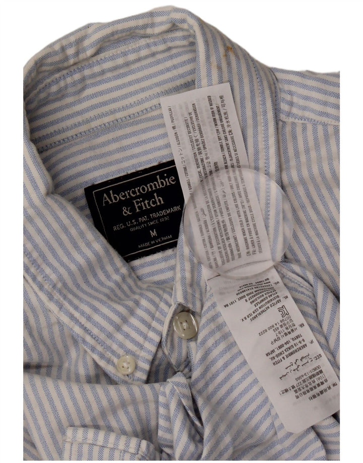 Ανδρικό πουκάμισο Abercrombie & Fitch Βαμβακερό μεσαίο μπλε ριγέ