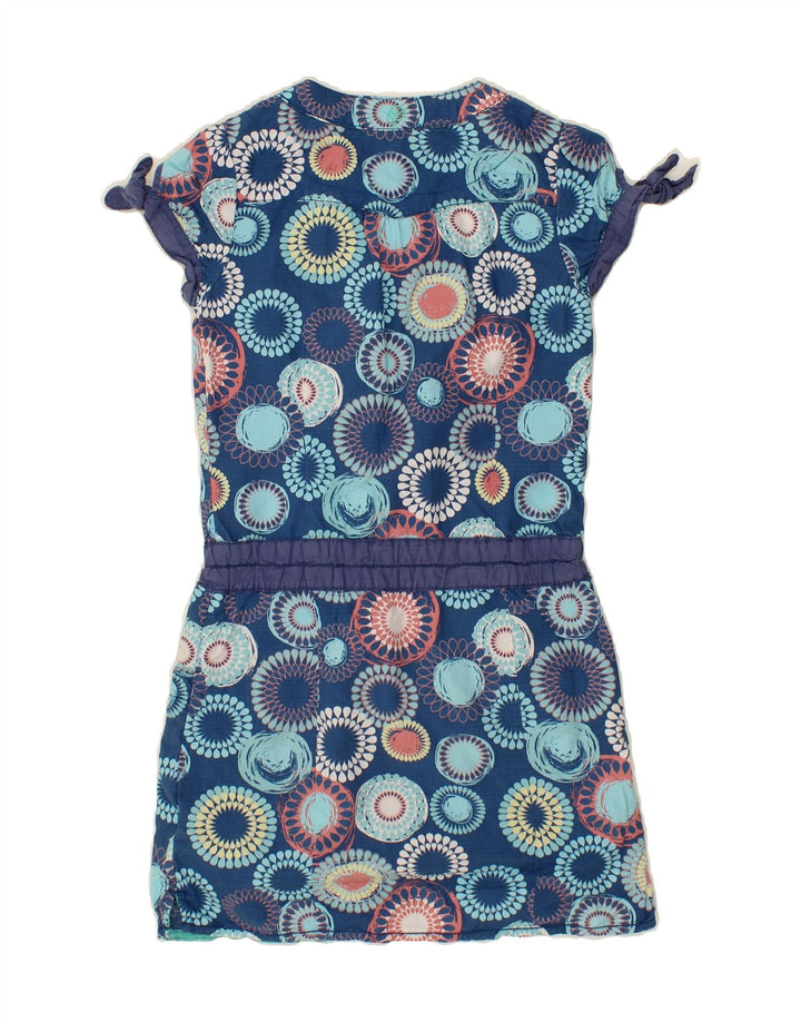 FAT FACE Girls Shift Dress 8-9 Years Blue Geometric Cotton Vintage Fat Face and Second-Hand Fat Face from Messina Hembry 